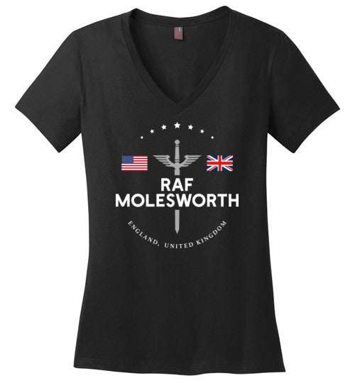 RAF Molesworth - Women's V-Neck T-Shirt-Wandering I Store