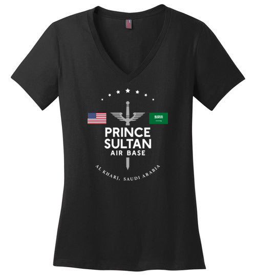 Prince Sultan Air Base - Women's V-Neck T-Shirt-Wandering I Store