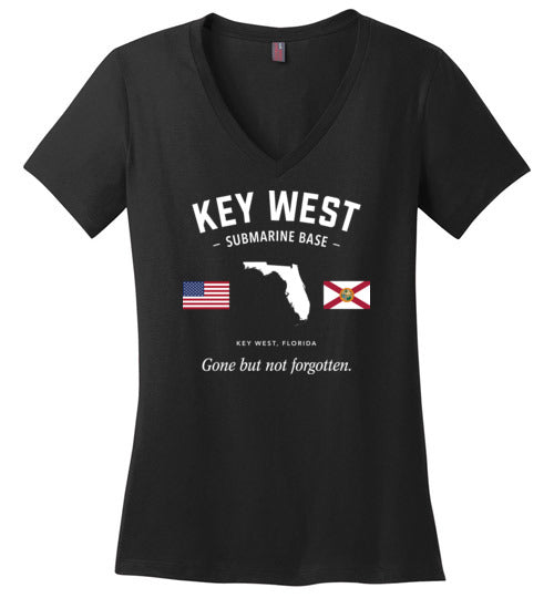Load image into Gallery viewer, Key West Submarine Base &quot;GBNF&quot; - Women&#39;s V-Neck T-Shirt-Wandering I Store
