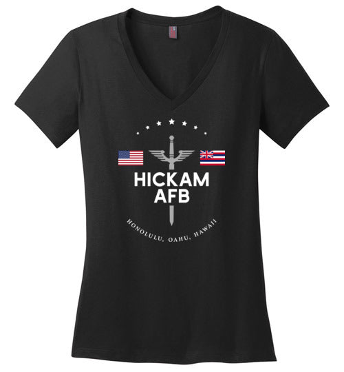 Load image into Gallery viewer, Hickam AFB - Women&#39;s V-Neck T-Shirt-Wandering I Store
