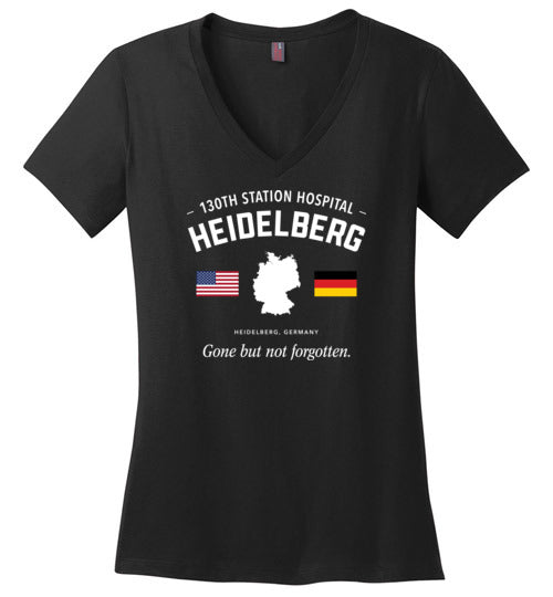 Load image into Gallery viewer, 130th Station Hospital Heidelberg &quot;GBNF&quot; - Women&#39;s V-Neck T-Shirt-Wandering I Store
