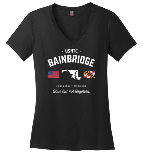 USNTC Bainbridge "GBNF - Women's V-Neck T-Shirt-Wandering I Store