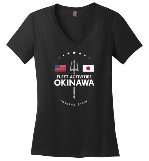 Fleet Activities Okinawa - Women's V-Neck T-Shirt-Wandering I Store