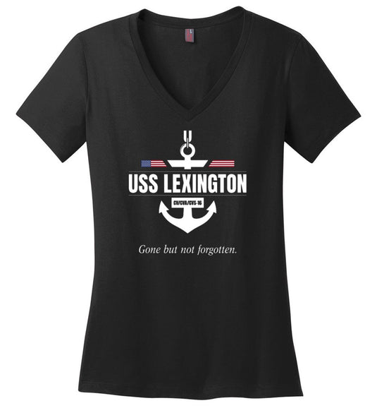 USS Lexington CV/CVA/CVS-16 "GBNF" - Women's V-Neck T-Shirt
