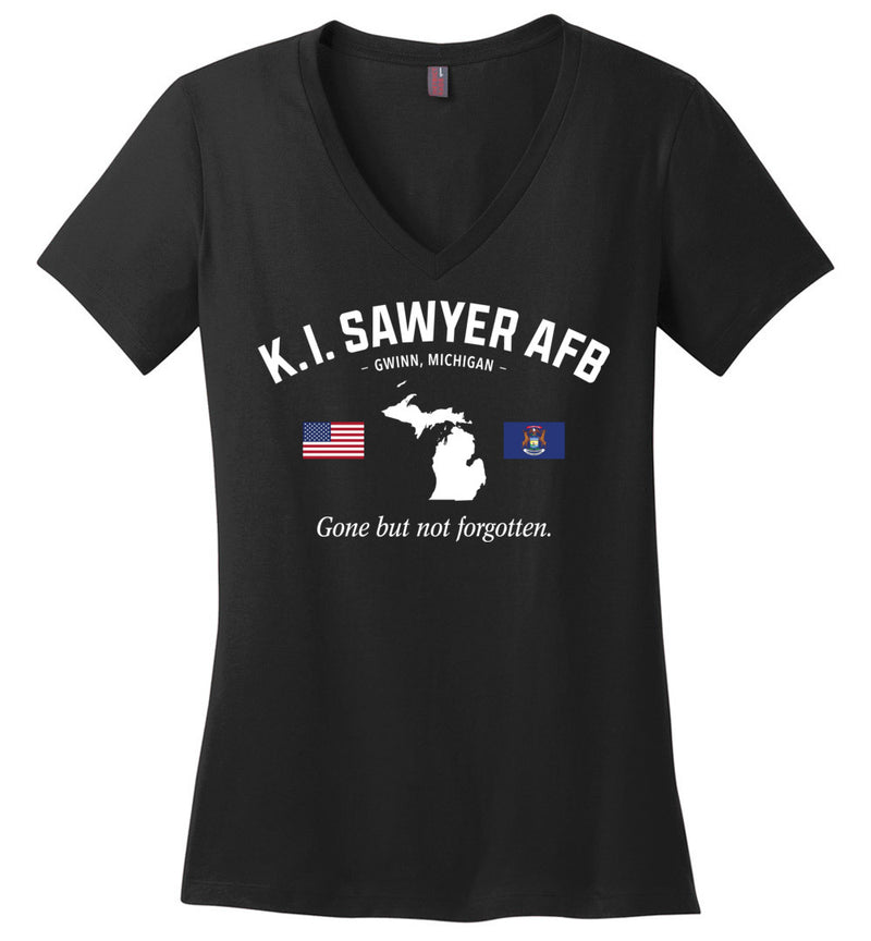 Load image into Gallery viewer, K. I. Sawyer AFB &quot;GBNF&quot; - Women&#39;s V-Neck T-Shirt
