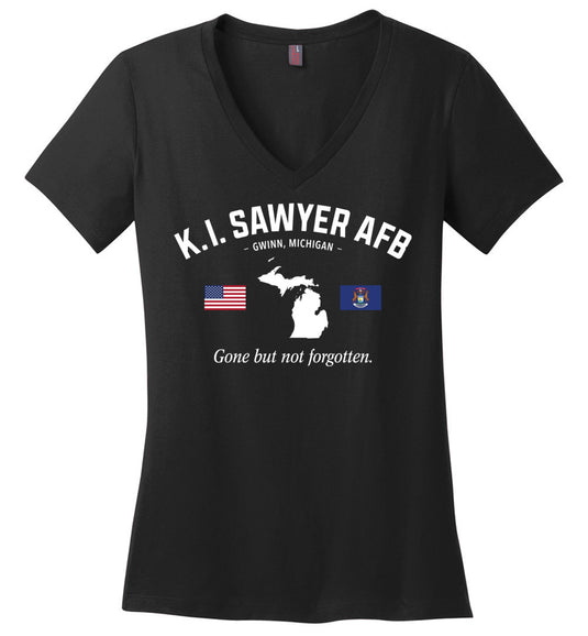 K. I. Sawyer AFB "GBNF" - Women's V-Neck T-Shirt