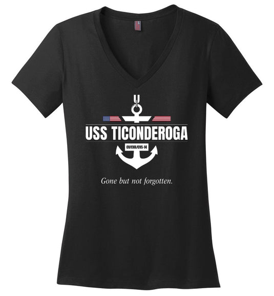 USS Ticonderoga CV/CVA/CVS-14 "GBNF" - Women's V-Neck T-Shirt