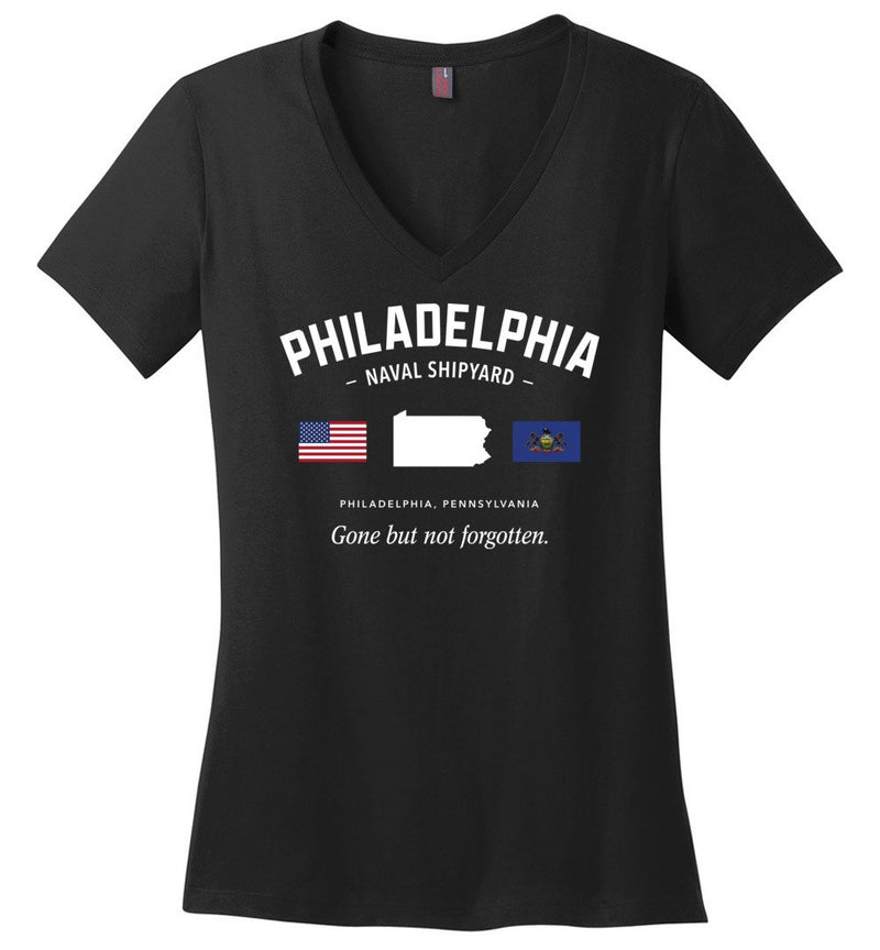 Load image into Gallery viewer, Philadelphia Naval Shipyard &quot;GBNF&quot; - Women&#39;s V-Neck T-Shirt
