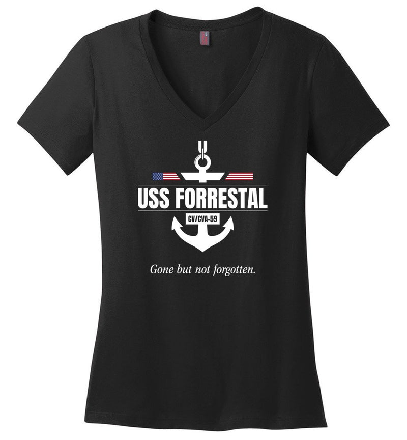 Load image into Gallery viewer, USS Forrestal CV/CVA-59 &quot;GBNF&quot; - Women&#39;s V-Neck T-Shirt
