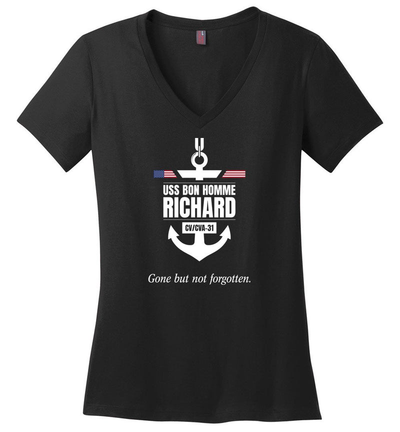 Load image into Gallery viewer, USS Bon Homme Richard CV/CVA-31 &quot;GBNF&quot; - Women&#39;s V-Neck T-Shirt
