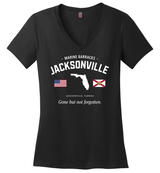 Marine Barracks Jacksonville "GBNF" - Women's V-Neck T-Shirt