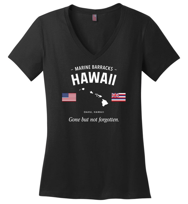Load image into Gallery viewer, Marine Barracks Hawaii &quot;GBNF&quot; - Women&#39;s V-Neck T-Shirt
