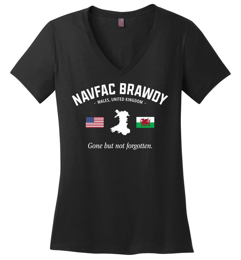 Load image into Gallery viewer, NAVFAC Brawdy &quot;GBNF&quot; - Women&#39;s V-Neck T-Shirt
