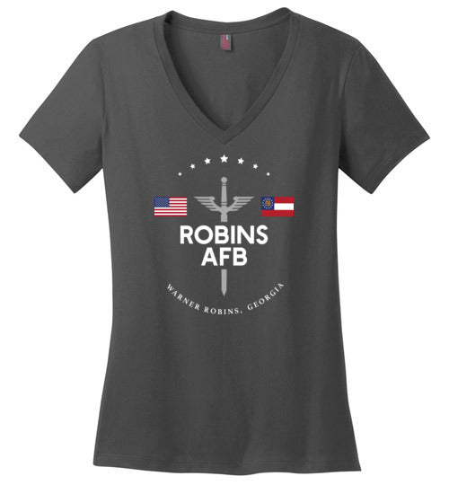 Robins AFB - Women's V-Neck T-Shirt-Wandering I Store