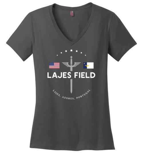Lajes Field - Women's V-Neck T-Shirt-Wandering I Store