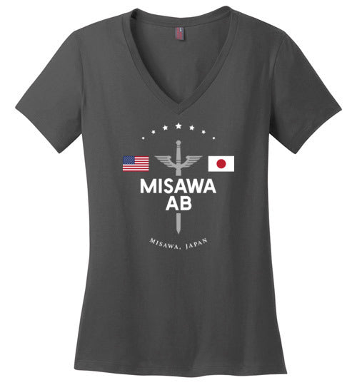 Load image into Gallery viewer, Misawa AB - Women&#39;s V-Neck T-Shirt-Wandering I Store
