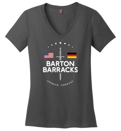 Load image into Gallery viewer, Barton Barracks - Women&#39;s V-Neck T-Shirt-Wandering I Store
