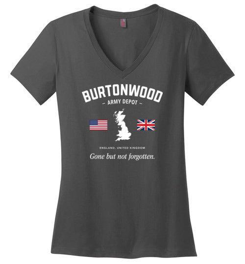 Burtonwood Army Depot "GBNF" - Women's V-Neck T-Shirt-Wandering I Store