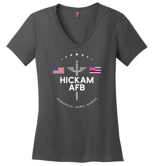 Hickam AFB - Women's V-Neck T-Shirt-Wandering I Store