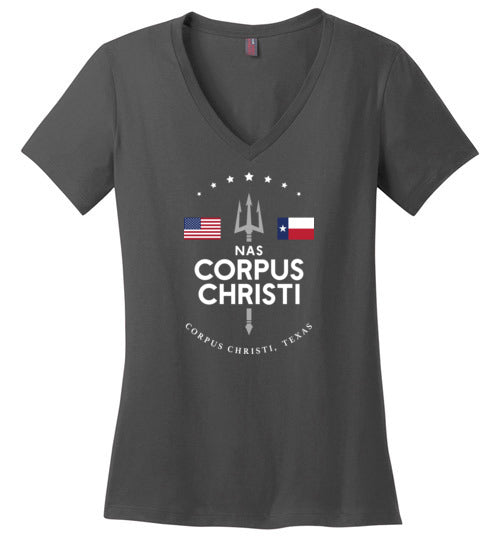 Load image into Gallery viewer, NAS Corpus Christi - Women&#39;s V-Neck T-Shirt-Wandering I Store
