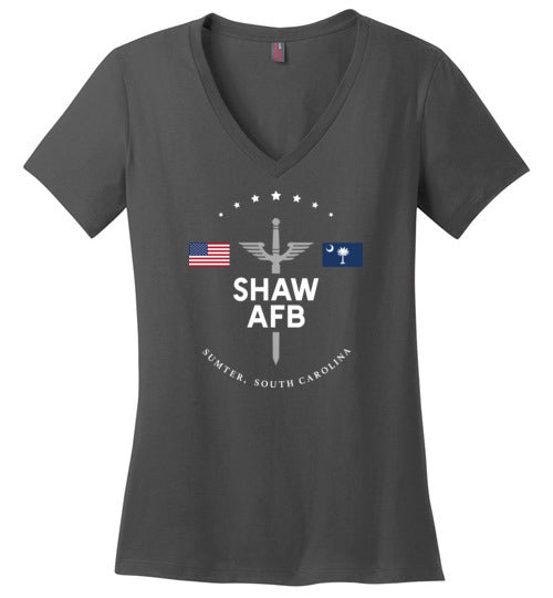 Shaw AFB - Women's V-Neck T-Shirt-Wandering I Store