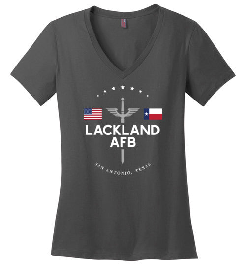 Lackland AFB - Women's V-Neck T-Shirt-Wandering I Store