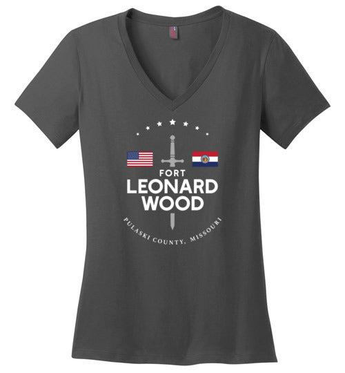 Load image into Gallery viewer, Fort Leonard Wood - Women&#39;s V-Neck T-Shirt-Wandering I Store
