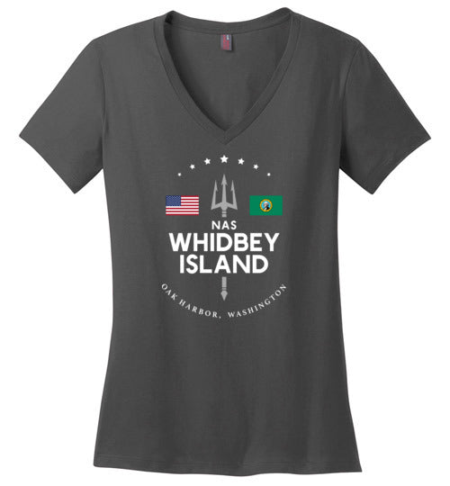 NAS Whidbey Island - Women's V-Neck T-Shirt-Wandering I Store
