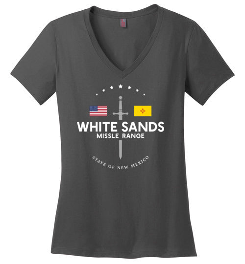 White Sands Missile Range - Women's V-Neck T-Shirt 2-Wandering I Store