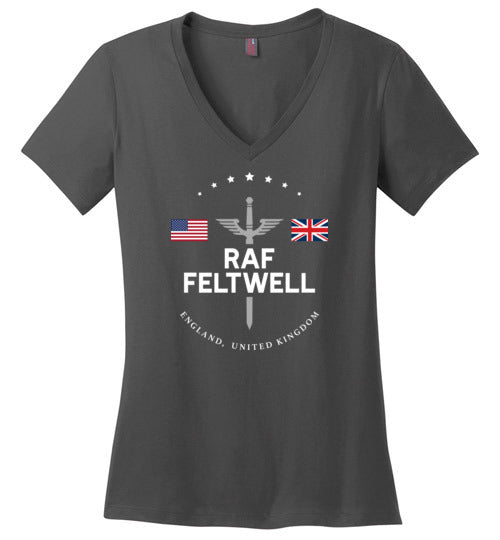 RAF Feltwell - Women's V-Neck T-Shirt-Wandering I Store
