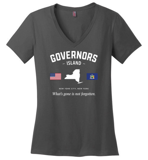 Load image into Gallery viewer, Governor&#39;s Island - Women&#39;s V-Neck T-Shirt-Wandering I Store
