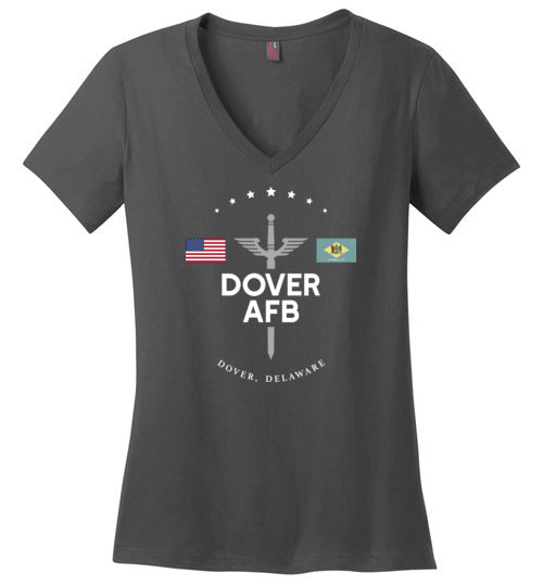 Dover AFB - Women's V-Neck T-Shirt-Wandering I Store