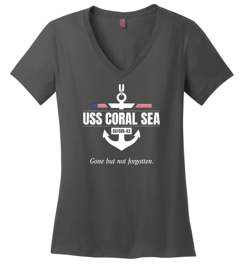 Load image into Gallery viewer, USS Coral Sea CV/CVA-43 &quot;GBNF&quot; - Women&#39;s V-Neck T-Shirt
