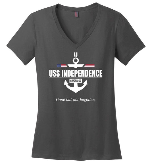 USS Independence CV/CVA-62 "GBNF" - Women's V-Neck T-Shirt
