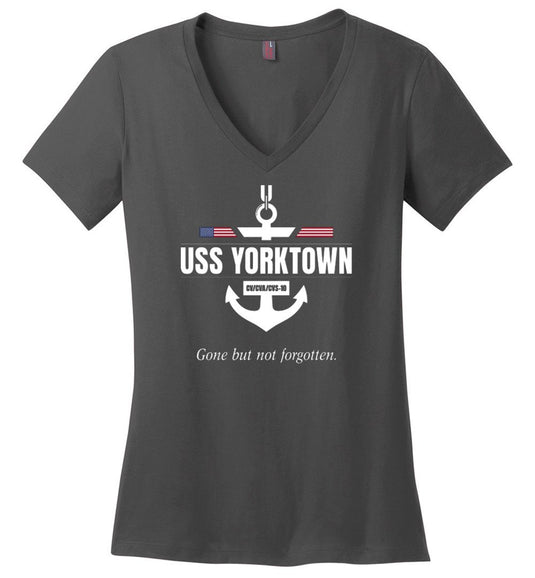 USS Yorktown CV/CVA/CVS-10 "GBNF" - Women's V-Neck T-Shirt