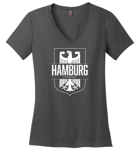 Hamburg, Germany - Women's V-Neck T-Shirt