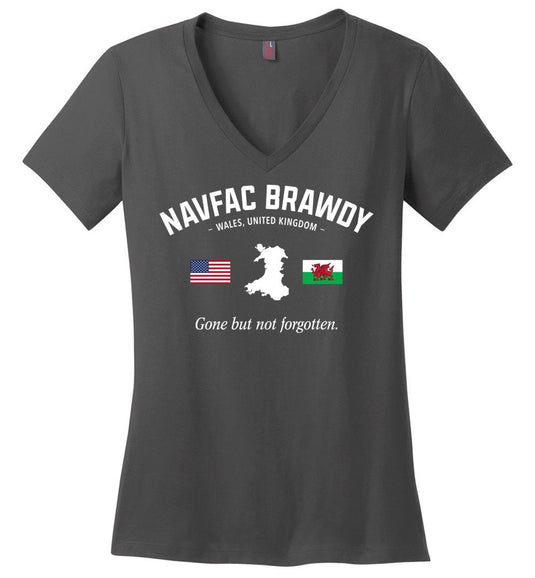 NAVFAC Brawdy "GBNF" - Women's V-Neck T-Shirt