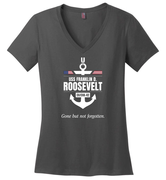USS Franklin D. Roosevelt CV/CVA-42 "GBNF" - Women's V-Neck T-Shirt