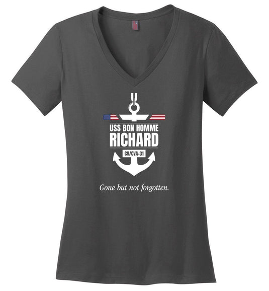 USS Bon Homme Richard CV/CVA-31 "GBNF" - Women's V-Neck T-Shirt