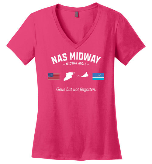 Load image into Gallery viewer, NAS Midway &quot;GBNF&quot; - Women&#39;s V-Neck T-Shirt-Wandering I Store
