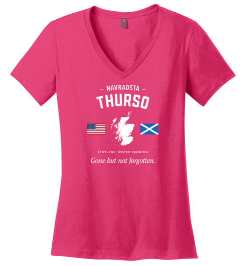 Load image into Gallery viewer, NAVRADSTA Thurso &quot;GBNF&quot; - Women&#39;s V-Neck T-Shirt-Wandering I Store
