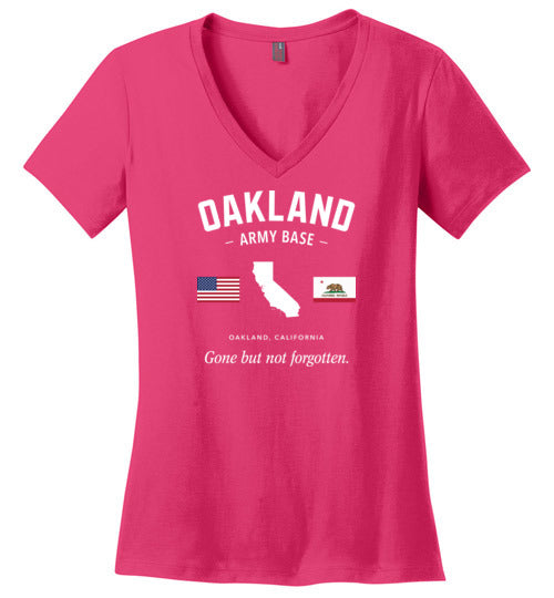 Load image into Gallery viewer, Oakland Army Base &quot;GBNF&quot; - Women&#39;s V-Neck T-Shirt-Wandering I Store

