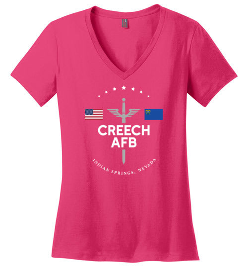 Load image into Gallery viewer, Creech AFB - Women&#39;s V-Neck T-Shirt 2-Wandering I Store
