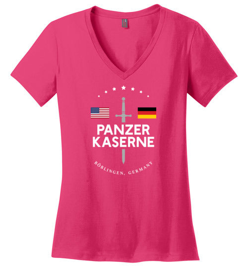 Load image into Gallery viewer, Panzer Kaserne - Women&#39;s V-Neck T-Shirt-Wandering I Store
