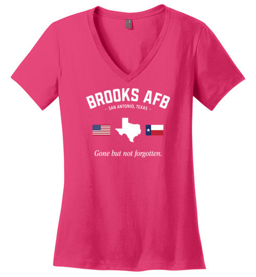 Brooks AFB "GBNF" - Women's V-Neck T-Shirt-Wandering I Store