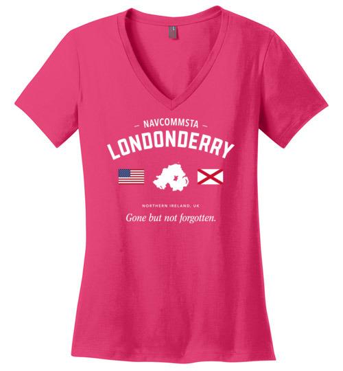 NAVCOMMSTA Londonderry "GBNF" - Women's V-Neck T-Shirt