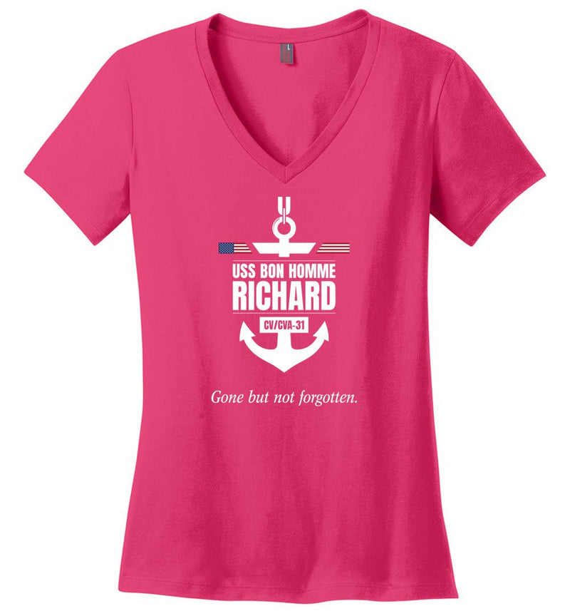 Load image into Gallery viewer, USS Bon Homme Richard CV/CVA-31 &quot;GBNF&quot; - Women&#39;s V-Neck T-Shirt
