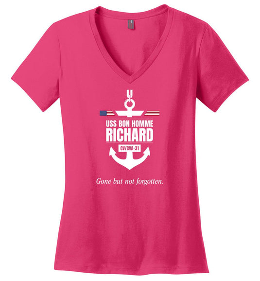 USS Bon Homme Richard CV/CVA-31 "GBNF" - Women's V-Neck T-Shirt