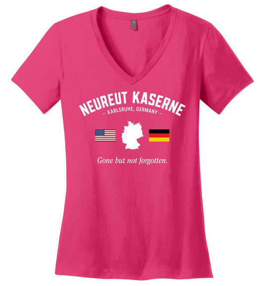 Neureut Kaserne "GBNF" - Women's V-Neck T-Shirt