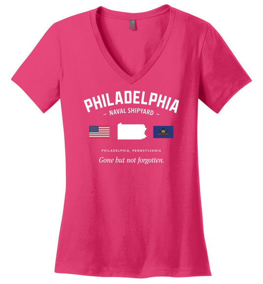 Philadelphia Naval Shipyard "GBNF" - Women's V-Neck T-Shirt